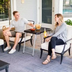 Lifetime® Stacking Personal Folding Table, 20" x 36", Black -Tables Shop 80668 13