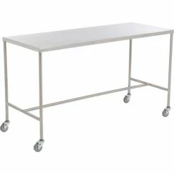 Aero Manufacturing AERO Stainless Steel Instrument Table with H-Brace, 20"L x 16"W x 34"H