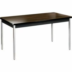 Allied Plastics Utility Table - 20"W X 60"L - Walnut -Tables Shop ALS 802040 WA main