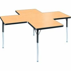 Allied Plastics A+ Collaboration Station Activity Table Standard Height - Fusion Maple -Tables Shop ALS CLS6060PS FMBK HR main