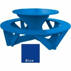 Polly Products Round Activity Picnic Table, Blue Top/Blue Frame
