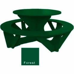 Polly Products Round Activity Picnic Table, Green Top/Green Frame