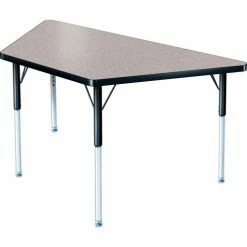 Allied Plastics Activity Table - Trapezoid - 24" X 24" X 48" - Juvenile Adj. Height, Gray Nebula -Tables Shop B437299