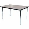 Allied Plastics Activity Table - Rectangle - 24" X 60" - Juvenile Adj. Height, Gray Nebula