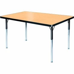 Allied Plastics Activity Table - Rectangle - 30" X 48", Juvenile Adj. Height, Fusion Maple -Tables Shop B437352