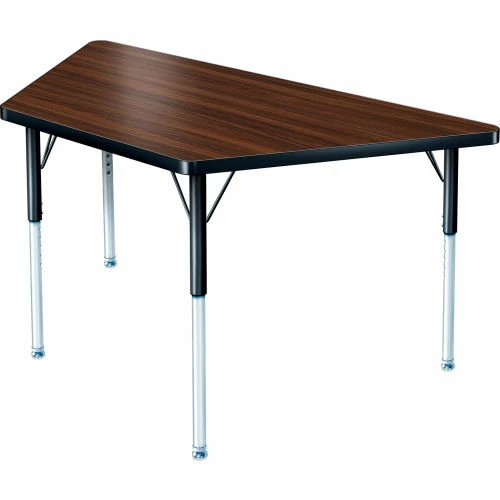Allied Plastics ADA Activity Table - Trapezoid - 24" X 24" X 48" - Adj. Height - Walnut 4 Allied Plastics ADA Activity Table - Trapezoid - 24" X 24" X 48" - Adj. Height - Walnut - Image 4