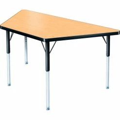 Allied Plastics ADA Activity Table - Trapezoid - 30" x 30" x 60", Adj. Height, Fusion Maple -Tables Shop B437398
