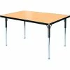 Allied Plastics Activity Table - Rectangle - 36" X 72" - Juvenile Adj. Height - Fusion Maple