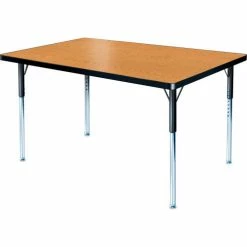 Allied Plastics ADA Activity Table - Rectangle - 24" X 48", Adj. Height, Light Oak -Tables Shop B437429