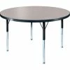 Allied Plastics Activity Table - Round - 60" Diameter, Juvenile Adj. Height, Gray Nebula