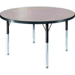 Allied Plastics Activity Table - Round - 60" Diameter, Juvenile Adj. Height, Gray Nebula -Tables Shop B437467