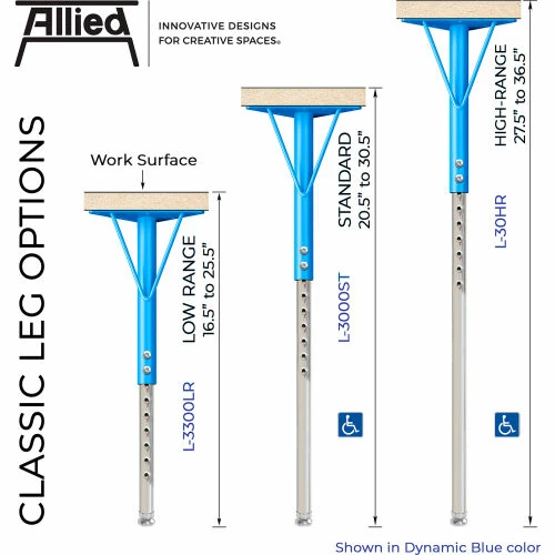 Allied Plastics Activity Table - Rectangle - 36" X 72" - Juvenile Adj. Height - Fusion Maple 3 Allied Plastics Activity Table - Rectangle - 36" X 72" - Juvenile Adj. Height - Fusion Maple - Image 3