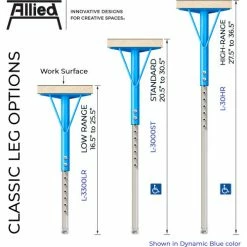 Allied Plastics Whiteboard Activity Table 36" x 72" Rectangle, Standard Adjustable Height -Tables Shop B437492 2 17