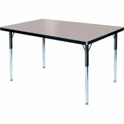 Allied Plastics Activity Table - Rectangle - 36" X 72", Juvenile Adj. Height, Gray Nebula