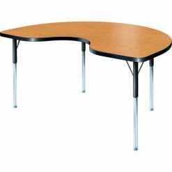 Allied Plastics Activity Table - Kidney - 48" x 72", Standard Adj. Height, Light Oak 7 Allied Plastics Activity Table - Kidney - 48" x 72", Standard Adj. Height, Light Oak -Tables Shop B437543