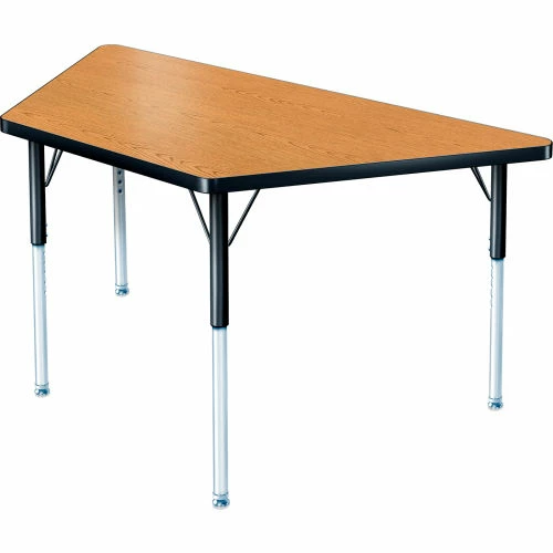 Allied Plastics Activity Table - Trapezoid - 30" X 30" X 60", Standard Adj. Height, Light Oak 4 Allied Plastics Activity Table - Trapezoid - 30" X 30" X 60", Standard Adj. Height, Light Oak - Image 4