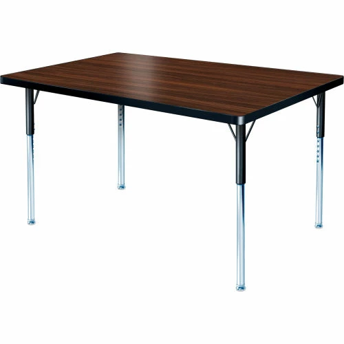 Allied Plastics Activity Table - Rectangle - 42" X 60", Standard Adj. Height, Walnut 4 Allied Plastics Activity Table - Rectangle - 42" X 60", Standard Adj. Height, Walnut - Image 4