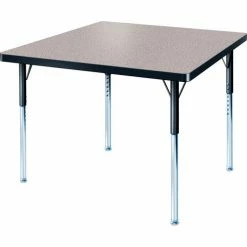 Allied Plastics ADA Activity Table - Square - 36" X 36", Adj. Height, Gray Nebula