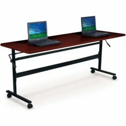 Balt® Economy Flipper Training Table 60" X 24" Mahogany