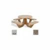 Bohlmann 40" Octagon Picnic Table, Concrete, Tan Top/Gray Frame