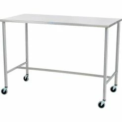 Blickman 7845SS Sawyer Instrument Table with H-Brace, 48"L x 24"W x 34"H