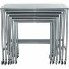 Blickman 7821SS Nested Instrument Table with Shelf, Complete Set of 6
