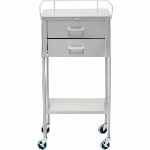 Blickman 7754SS George Anesthesia Utility Table with 2 Drawers, 20"L x 16"W x 34"H 1 Blickman 7754SS George Anesthesia Utility Table with 2 Drawers, 20"L x 16"W x 34"H
