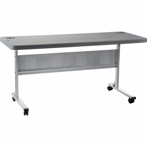 National Public Seating NPS® Flip-N-Store Training Table - Charcoal Slate - 60" x 24" 1 National Public Seating NPS® Flip-N-Store Training Table - Charcoal Slate - 60" x 24"