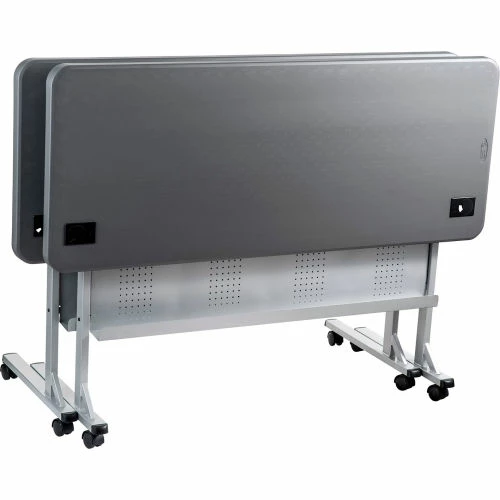 National Public Seating NPS® Flip-N-Store Training Table - Charcoal Slate - 60" x 24" 2 National Public Seating NPS® Flip-N-Store Training Table - Charcoal Slate - 60" x 24" - Image 2