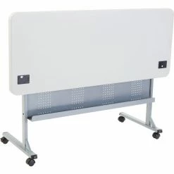 Interion By Global Industrial Interion® 72" x 24" Blow Molded Foldable Training Table - White -Tables Shop BPFT 2460 03 1