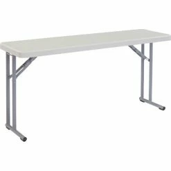 Interion By Global Industrial Interion® Plastic Folding Seminar Table, 18" x 60", White