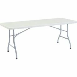 National Public Seating NPS Plastic Folding Table - 72" x 30" - Speckled Gray
