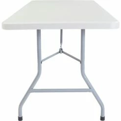 National Public Seating NPS Plastic Folding Table - 72" x 30" - Speckled Gray -Tables Shop BT3072 03