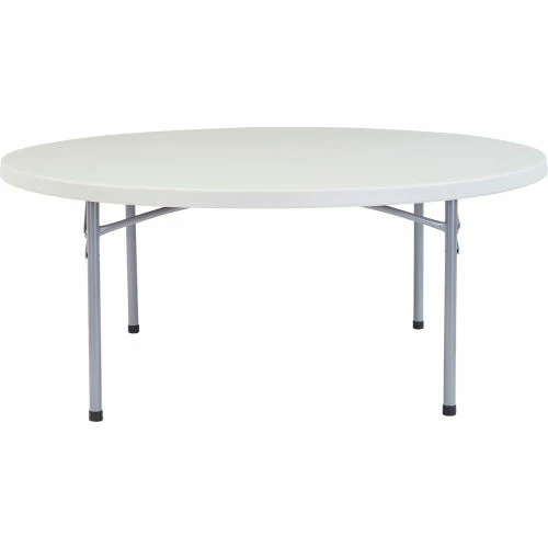 National Public Seating® 71" Round Folding Plastic Table, Gray 1 National Public Seating® 71" Round Folding Plastic Table, Gray