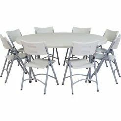National Public Seating® 71" Round Folding Plastic Table, Gray 13 National Public Seating® 71" Round Folding Plastic Table, Gray -Tables Shop BT71R 05