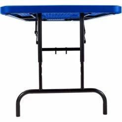 National Public Seating® Adjustable Height Plastic Folding Table, 30" x 72", Blue -Tables Shop BTA3072 04 04