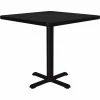 Correll 30" Square Restaurant Table, Black