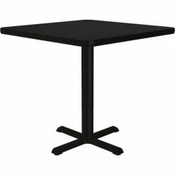 Correll 30" Square Restaurant Table, Black -Tables Shop BXT30S 07 03