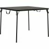 Bridgeport™ Fold-in-Half Resin Table, 38-1/2" Square Top, Black