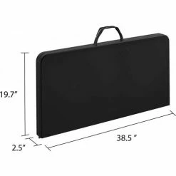 Bridgeport™ Fold-in-Half Resin Table, 38-1/2" Square Top, Black -Tables Shop C036BP14BLK1E 04