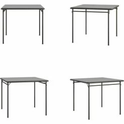 Bridgeport™ Square Vinyl Top Folding Table, 34" x 34" x 29", Black -Tables Shop C696BP14BLK1E 03