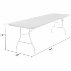 Bridgeport™ Fold-in-Half Plastic Table, 96" x 30" x 29", Black 11 Bridgeport™ Fold-in-Half Plastic Table, 96" x 30" x 29", Black -Tables Shop C778BP14BLK1X 05