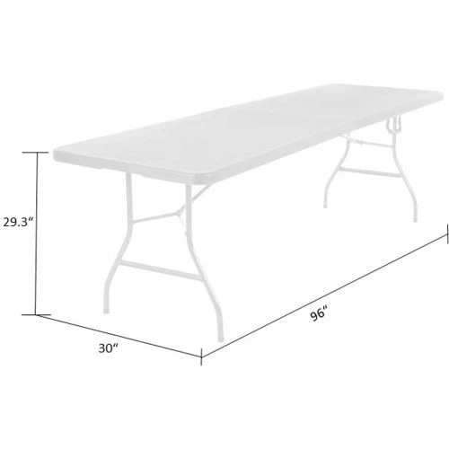 Bridgeport™ Fold-in-Half Plastic Table, 96" x 30" x 29", Black 5 Bridgeport™ Fold-in-Half Plastic Table, 96" x 30" x 29", Black - Image 5