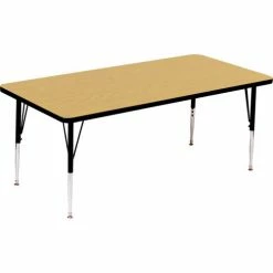 Correll Activity Tables, 72"L x 30"W, Standard Height, Rectangular - Fusion Maple