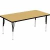 Correll Activity Tables, 72"L x 36"W, Standard Height, Rectangular - Fusion Maple
