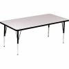 Correll Activity Tables, 72"L x 36"W, Standard Height, Rectangular - Gray Granite