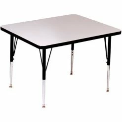 Correll Activity Tables, 36"L x 36"W, Standard Height, Square - Gray Granite