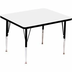 Correll Activity Tables, 36"L x 36"W, Standard Height, Square - White