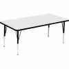 Correll Activity Tables, 48"L x 24"W, Standard Height, Rectangular - White