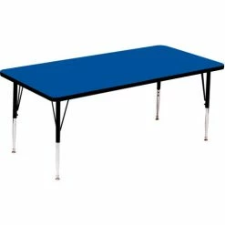 Correll Activity Tables, 60"L x 24"W, Standard Height, Rectangular - Blue